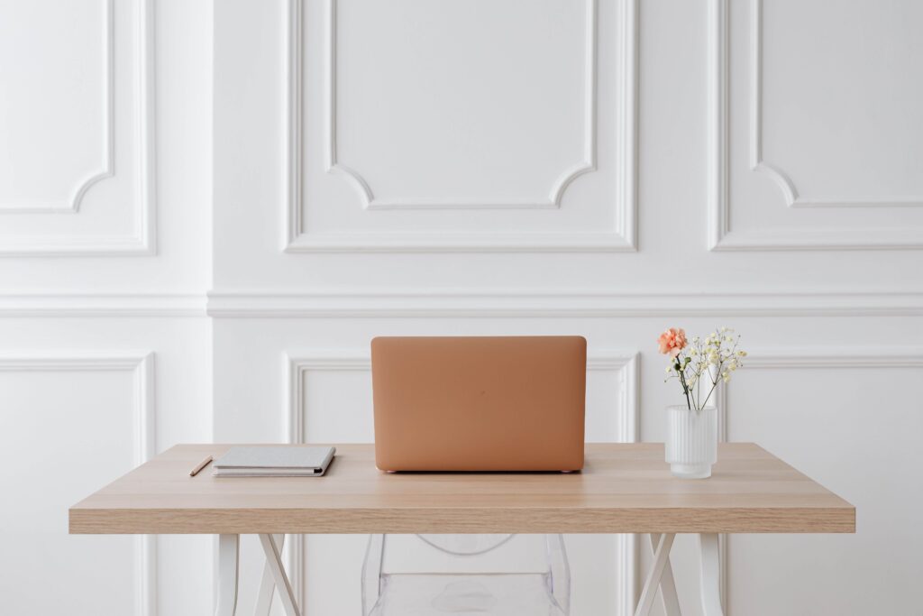 Tan laptop | online relational trauma therapy palm beach | relational trauma therapist palm beach, fl | complex ptsd therapist | Palm Beach, Florida | Delray Beach | Westlake | The Palm Beaches | The Breakers A tan laptop sits closed on a clean desk beside a notebook and fresh flowers. What does making time for therapy actually look like? Online relational trauma therapy in Palm Beach, FL fits into your life, wherever you are.